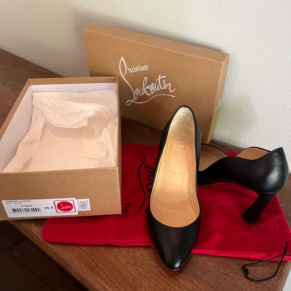 Christian Louboutin Black Leather Heels